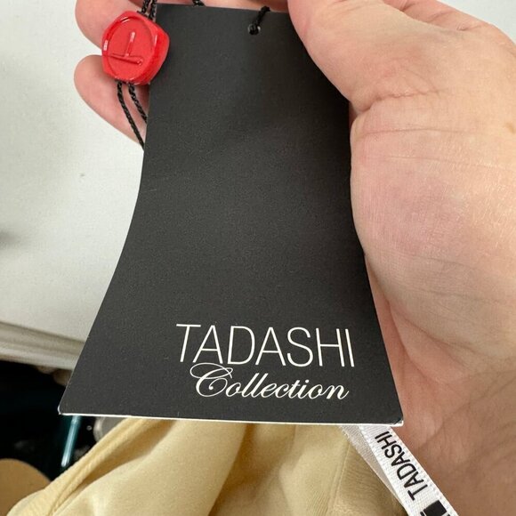 TADASHI SHOJI VINTAGE CREAM SILK RUCHED BODYCON DRESS - Picture 7 of 8